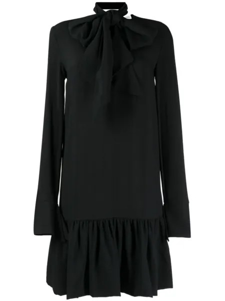 Nina Ricci платье мини с длинными рукавами, черный