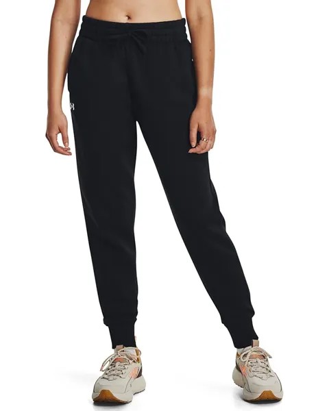 Джоггеры Under Armour Rival Fleece, цвет Black/White