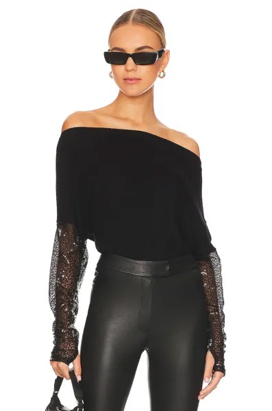 Топ Michael Lauren Boat Neck, черный