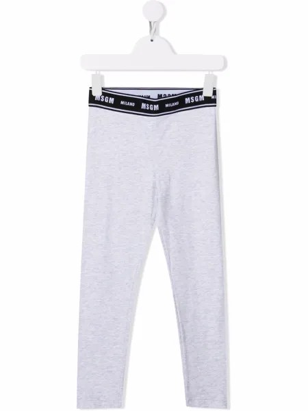 MSGM Kids легинсы с логотипом