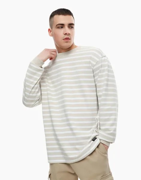 Лонгслив мужской Gloria Jeans BKT012665 бежевый S