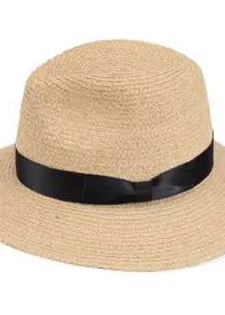 Шляпа-котелок из коллекции аксессуаров  SS'20. Для создания модели использовалась плетеная солома. Аксессуар украшен широкой черной лентой. Такая шляпа станет незаменимой ступницей в отпуске.