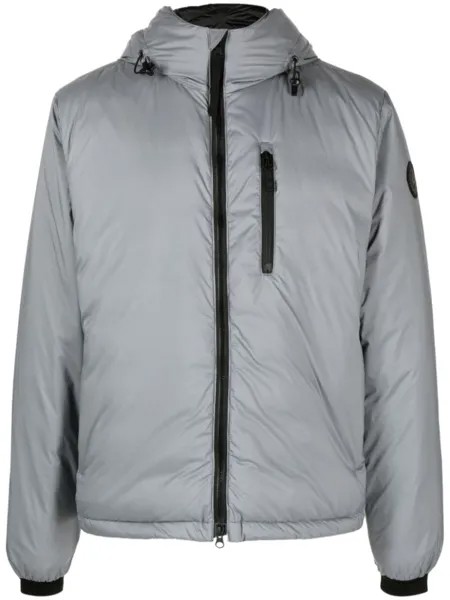 Пуховик Lodge с капюшоном Canada Goose, серый