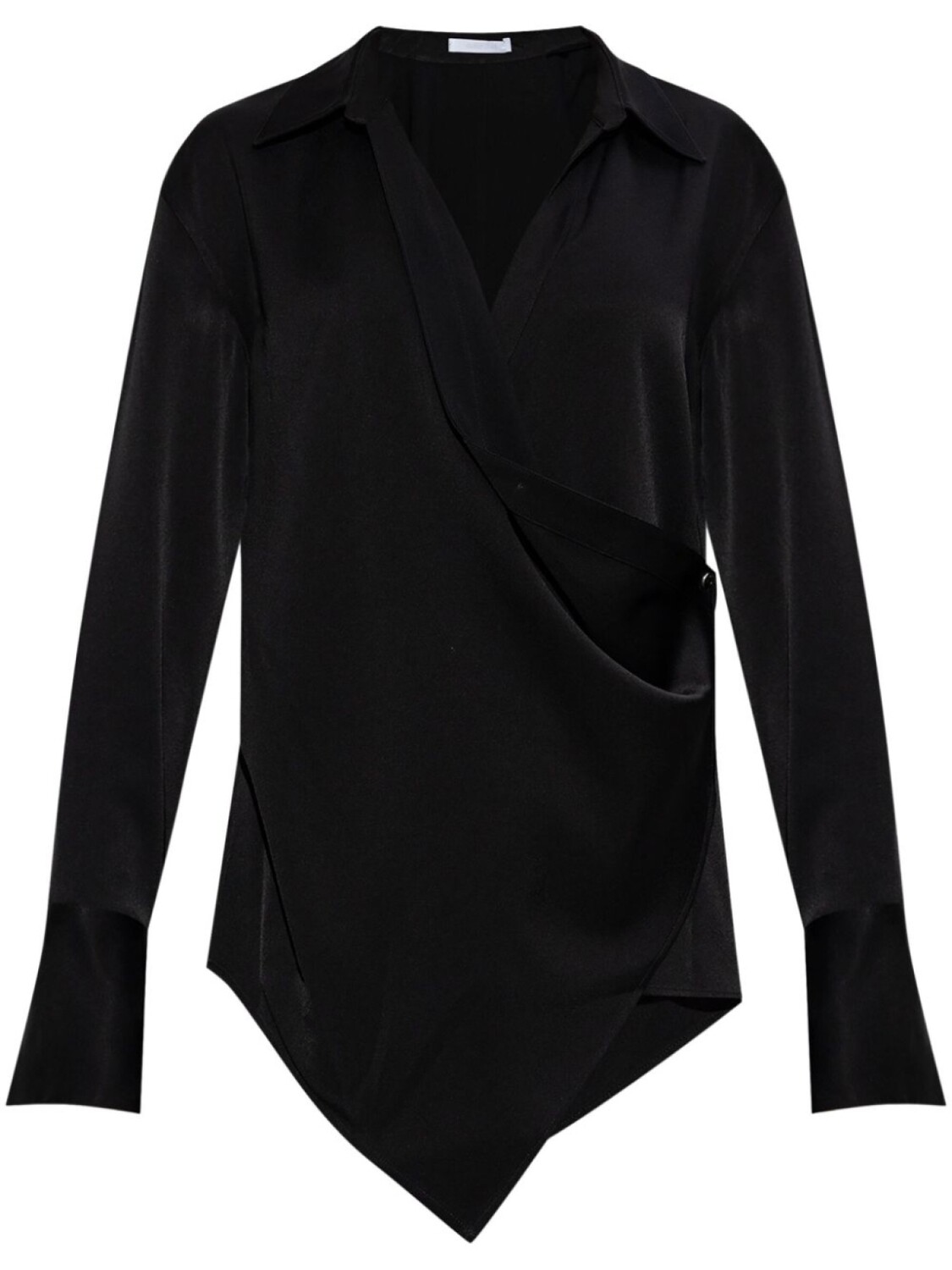 Рубашка с запахом Helmut Lang, черный