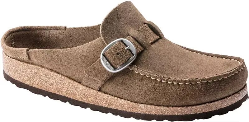 Женские замшевые слипоны Birkenstock Buckley, серо-коричневый