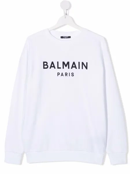 Balmain Kids logo-print sweatshirt