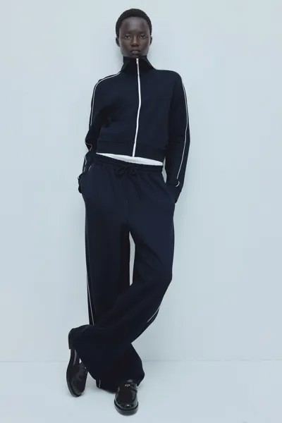 Тренировочные брюки с окантовкой H&M, синий