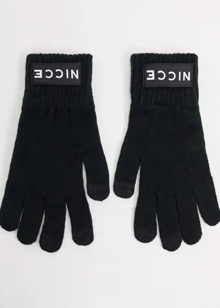 Черные трикотажные перчатки для сенсорных гаджетов Nicce-Черный