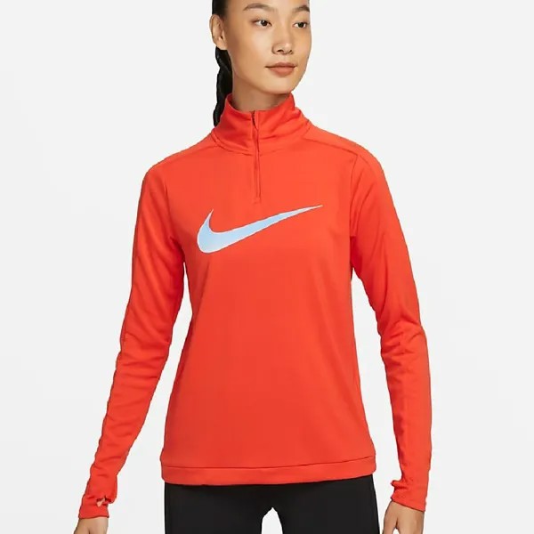 Свитшот Nike Dri-FIT Logo Women's Cardigan 1/4, красный