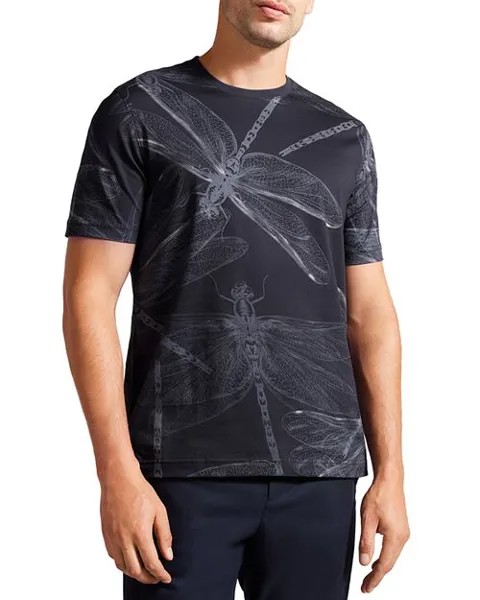 Футболка стандартного кроя с принтом Deshez Ted Baker, цвет Blue