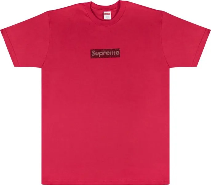 Футболка Supreme x Swarovski Box Logo T-Shirt 'Red', красный