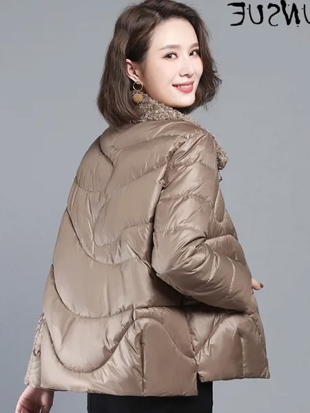 Новая осенне-зимняя куртка 2023, Женская парка, одежда, пуховое пальто, женские парки, корейские легкие куртки для женщин, парки KJ5819