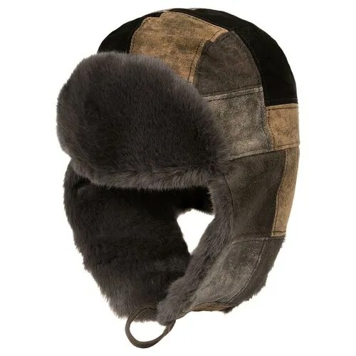 Шапка ушанка STETSON 9297103 BOMBER PIG SKIN PATCHWORK, размер 59