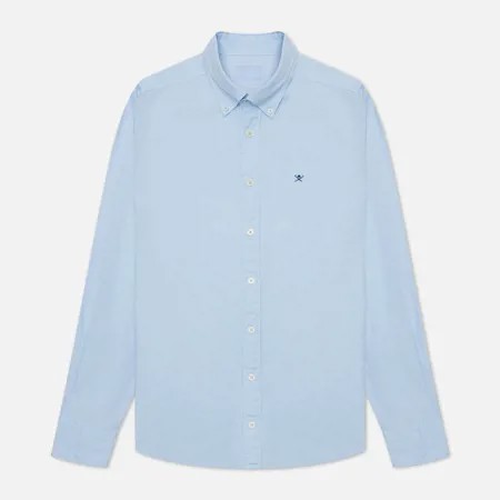 Мужская рубашка Hackett Slim Fit Garment Dyed Oxford, цвет голубой, размер S