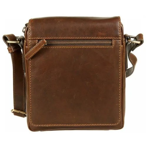 Сумка  планшет Gianni Conti повседневная, натуральная кожа, внутренний карман, регулируемый ремень, коричневый