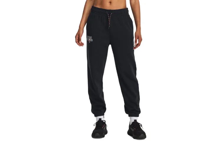 Женские трикотажные спортивные штаны Under Armour, цвет Black