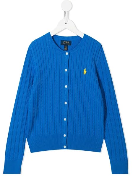 Ralph Lauren Kids кардиган фактурной вязки