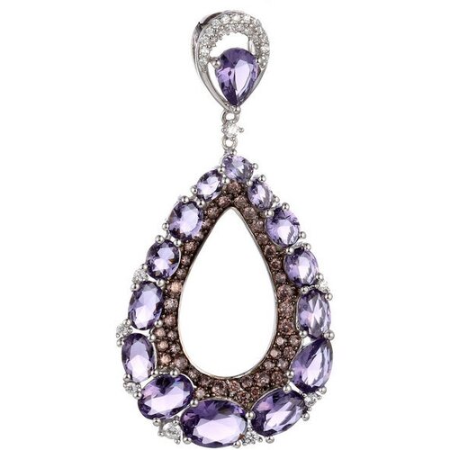 Подвеска ELEMENT47, серебро, 925 проба, фианит