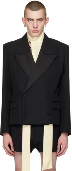 Черный двубортный пиджак Egonlab, цвет Black