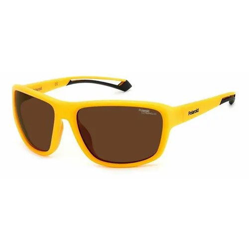 Солнцезащитные очки Polaroid, желтый, черный