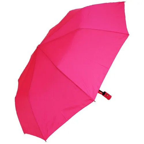 Зонт Lantana Umbrella, полуавтомат, 3 сложения, купол 102 см., 9 спиц, система «антиветер», чехол в комплекте, для женщин, фуксия