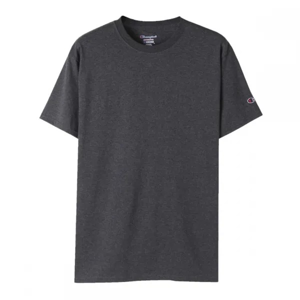 CHAMPION Однотонная футболка с короткими рукавами | Угольный коллектор T425-CHARCOAL HEATHER