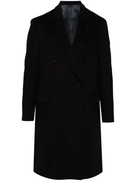 Lardini пальто с брошью, синий