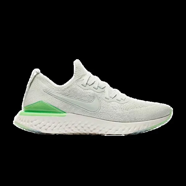 Кроссовки Nike Wmns Epic React Flyknit 2 'Silver Lime', серебряный