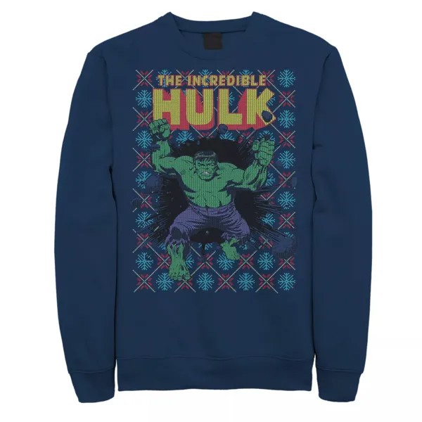Мужской свитер с капюшоном Marvel Hulk Smash Ugly Christmas Licensed Character