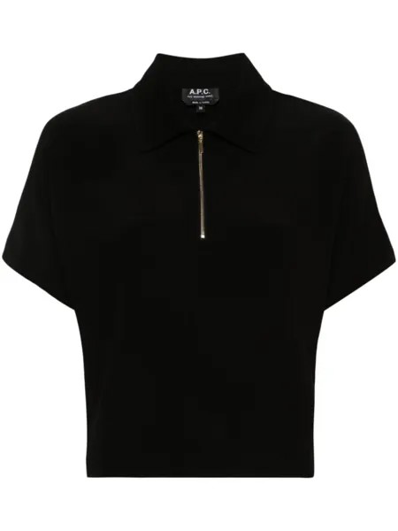 A.P.C. фактурная рубашка поло Roxy, черный