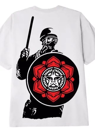 Футболка OBEY Obey Riot Cop Peace Shield White 2021