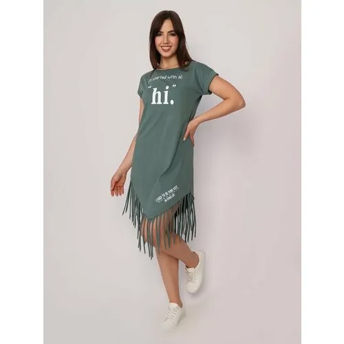 Платье Style Margo, размер 58, голубой, зеленый