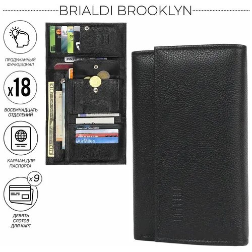 Солидное портмоне BRIALDI Brooklyn (Бруклин) relief black