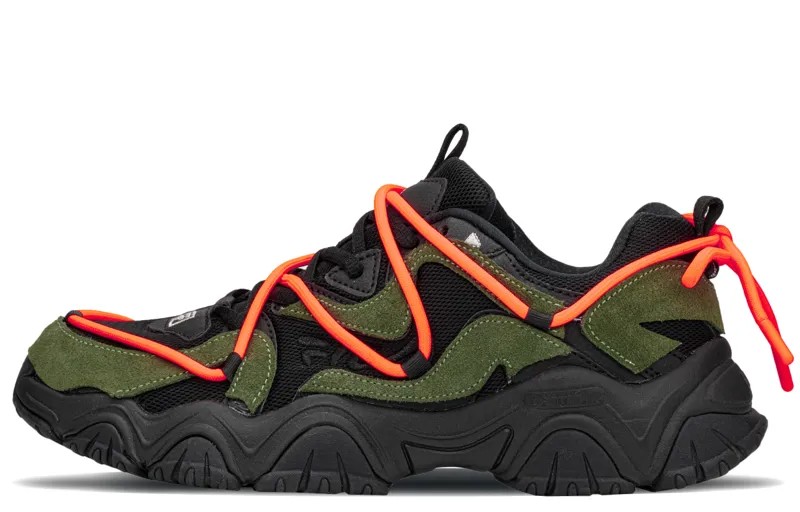 Кроссовки FILA Fluid 4 Lifestyle Shoes Women's Low-top Black/green, черный/зеленый