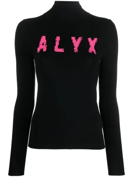 1017 ALYX 9SM джемпер вязки интарсия с логотипом, черный
