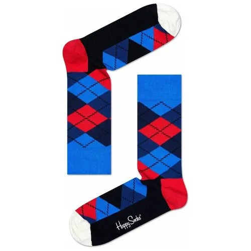 Носки Happy Socks, размер 25, красный, синий, голубой, мультиколор, пыльная роза