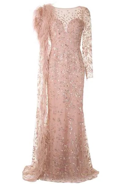 Zuhair Murad шляпа с перьями