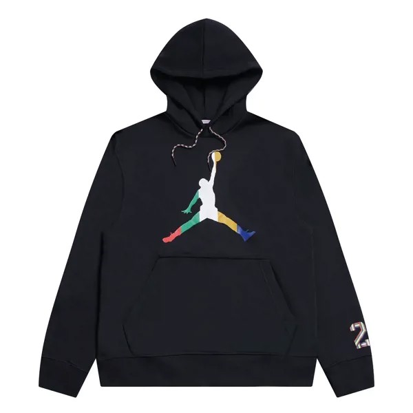 Толстовка мужская Jordan Multi-Color Large Logo Printing Hoodie черная M