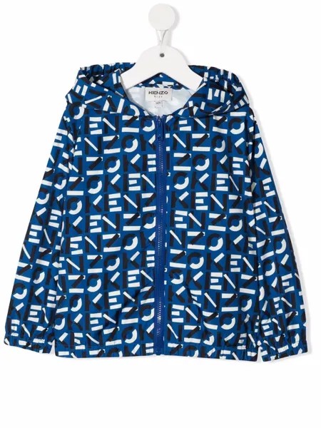 Kenzo Kids куртка с капюшоном и монограммой