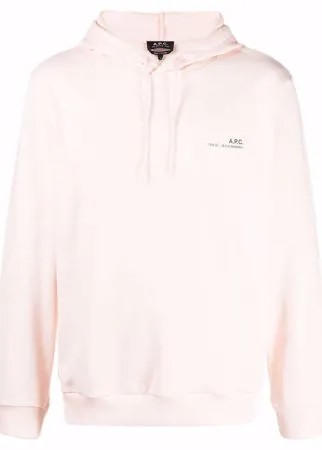 A.P.C. худи с кулиской и логотипом