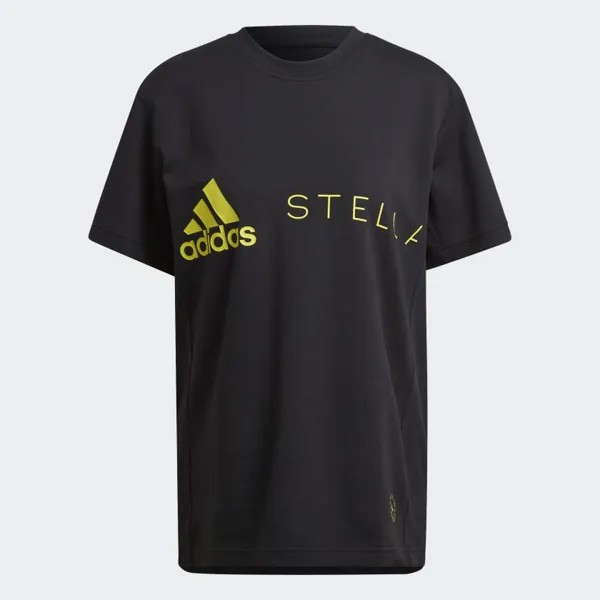 Футболка adidas by Stella McCartney Logo, черный/желтый