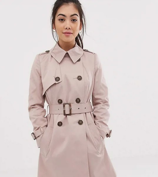Тренч ASOS DESIGN Petite-Розовый