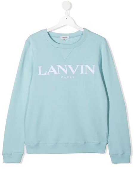 LANVIN Enfant толстовка с вышитым логотипом