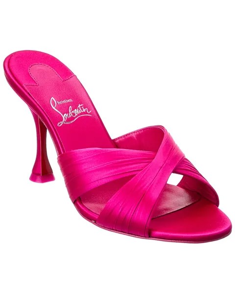 Christian Louboutin Nicol Is Back 85 Атласные сандалии, розовый