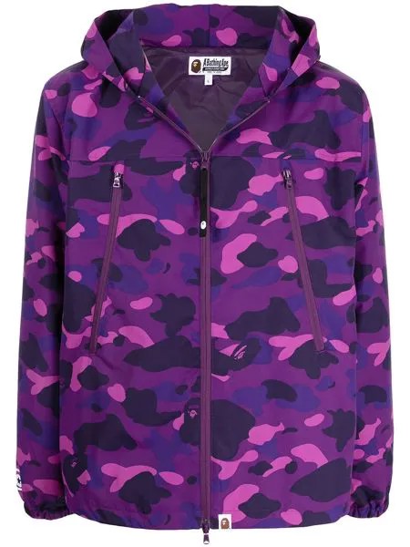 A BATHING APE® куртка с капюшоном и камуфляжным принтом