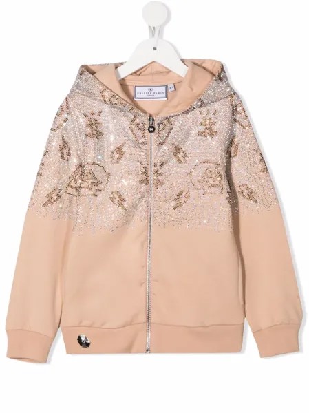 Philipp Plein худи с монограммой и стразами