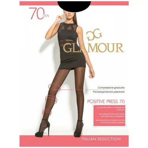 Колготки Glamour, 70 den, размер 4, бежевый