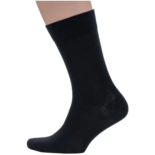 Мужские носки из 100% хлопка Grinston socks (PINGONS) черные, размер 25
