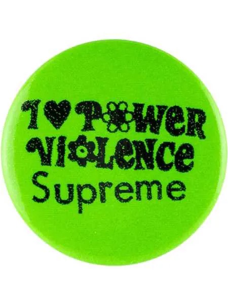 Supreme брошь I Love Power Violence