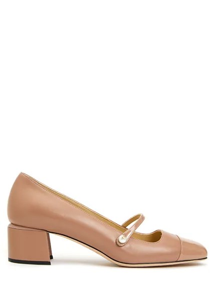 Туфли elisa из пудровой кожи на каблуке Jimmy Choo